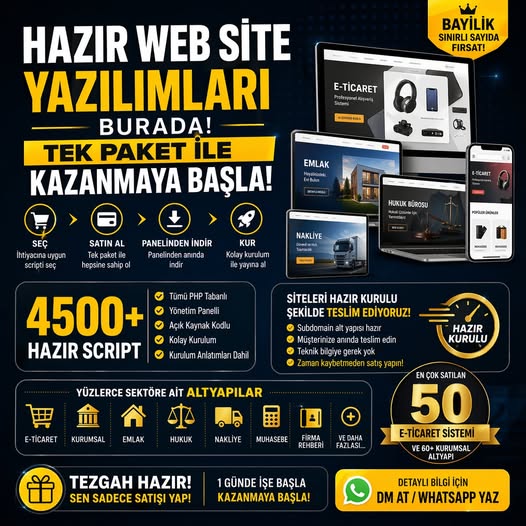 4500 Adet Açık Kaynak Yazılım Paketi 